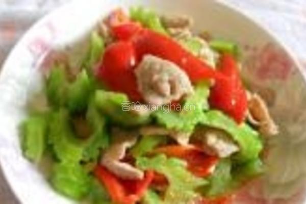 苦瓜炒肉片的做法图解7