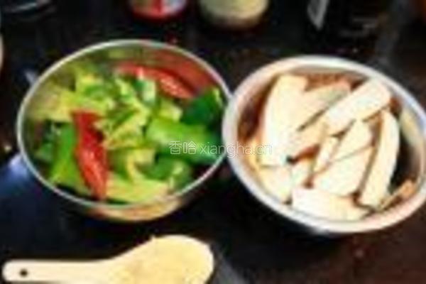香干炒肉片的做法图解3
