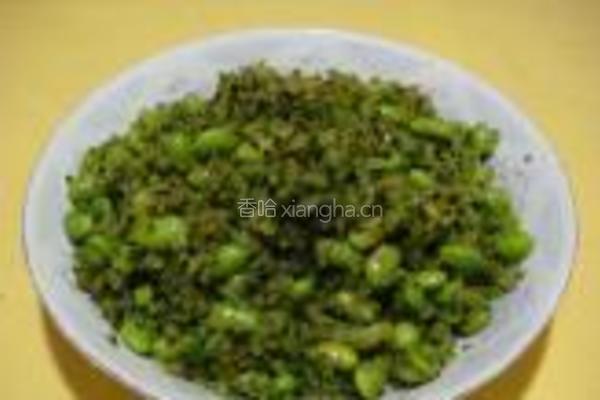 西瓜皮炒毛豆的做法图解5
