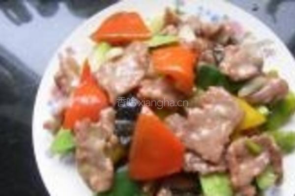 三色彩椒溜肉片的做法图解18
