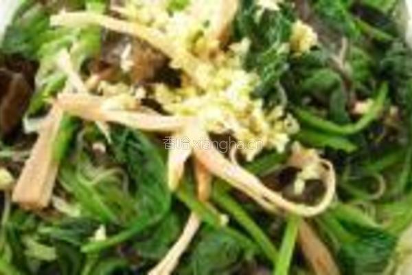 姜蓉鸡丝菠菜的做法图解7