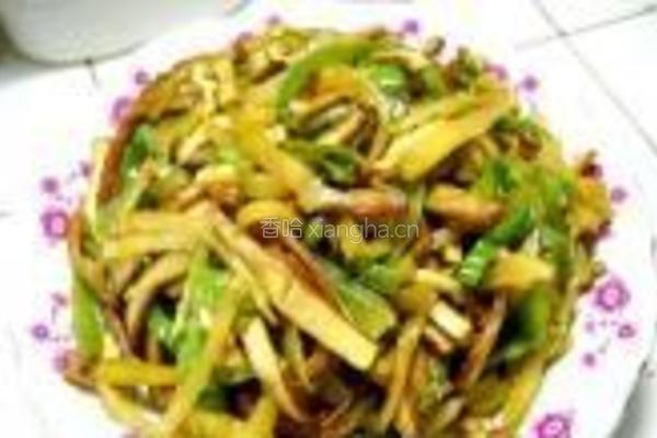 青椒榨菜五香干的做法图解10
