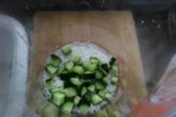绿茶黄瓜米糊的做法图解4