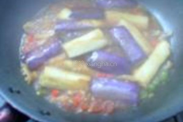 蒜香腊味烧茄子的做法图解11