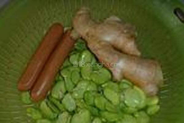 蚕豆脆皮肠的做法图解1