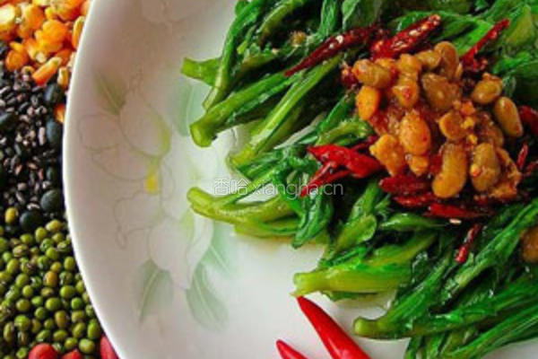 水豆豉炒茼蒿