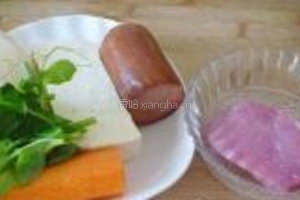 什锦双色肉丸的做法图解1