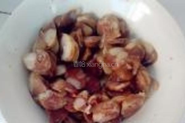 小青菜烧香肠的做法图解2