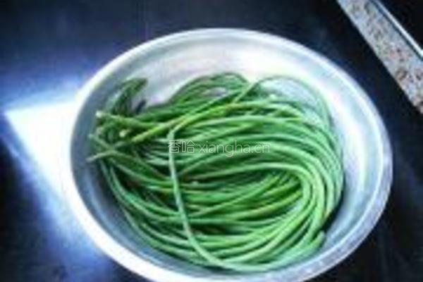 姜丝豇豆的做法图解4
