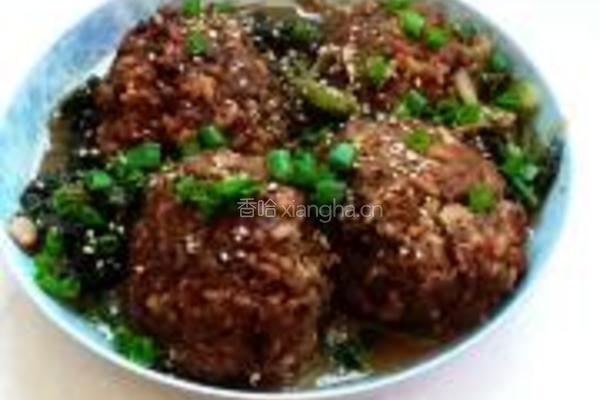 红烧狮子头的做法图解13