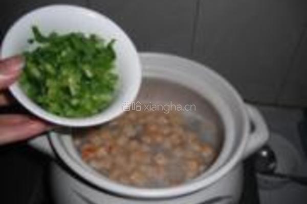 豆腐粒香菇干鱿鱼粥的做法图解13