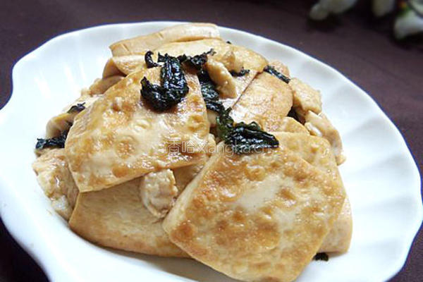 紫苏煎豆腐