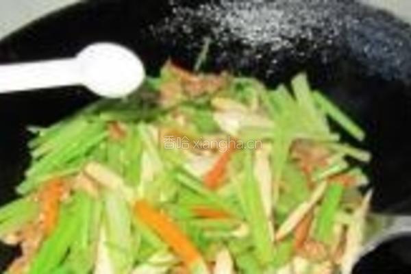 三丝炒芹菜的做法图解12