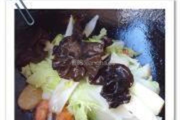 虾炒娃娃菜的做法图解5