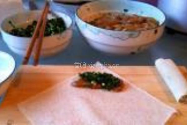 荠菜黄鱼春卷的做法图解5