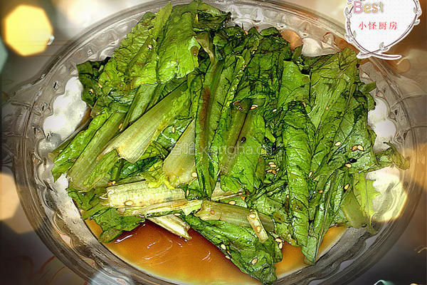 蚝油陈醋拌油麦菜