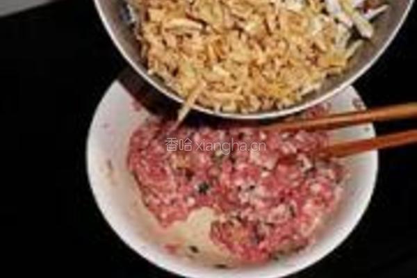 双菇肉糜百叶包的做法图解6