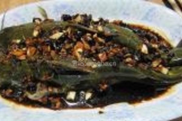 蒜头豆豉蒸黄骨鱼的做法图解4