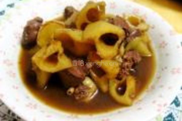 莲藕鸡心肝的做法图解6