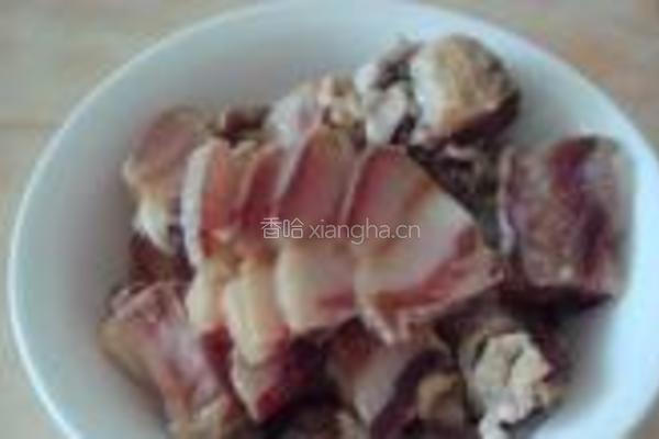 四季豆烧腊肉的做法图解2