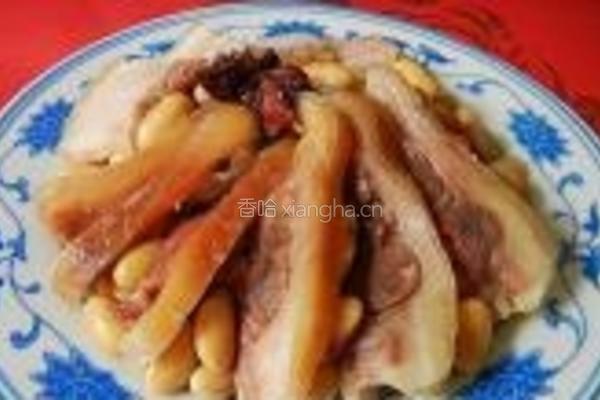 咸猪头肉炖黄豆的做法图解8