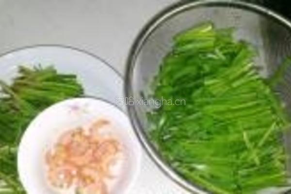北极虾炒韭菜的做法图解2