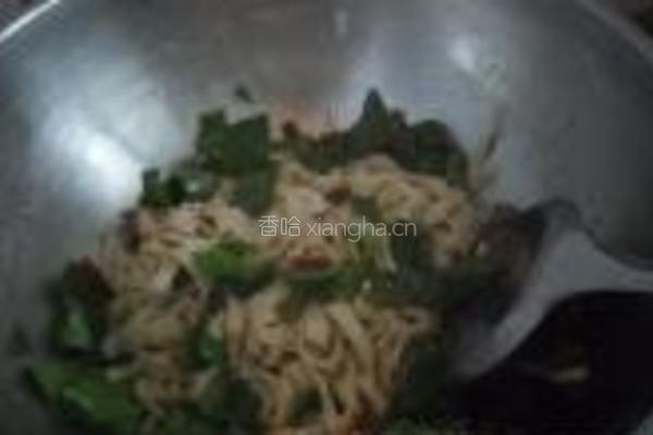 菠菜炒豆腐皮的做法图解6
