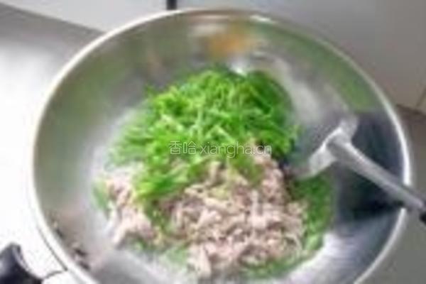 青椒毛豆炒肉丝的做法图解11