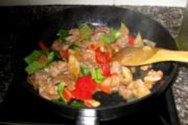 嫩姜爆兔肉的做法图解7