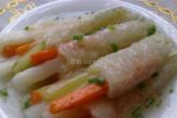 竹荪三色棒的做法图解5