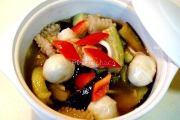 什锦海鲜茄子煲