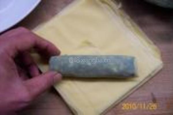 荠菜鲜肉百叶包的做法图解11