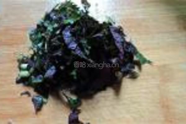 紫苏炒菜花的做法图解2