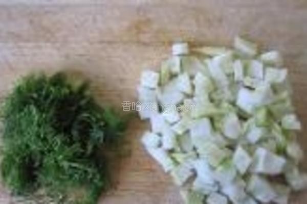 茴香头煎三文鱼的做法图解2