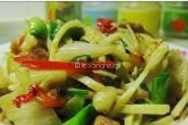 冬笋炒咸菜的做法图解5