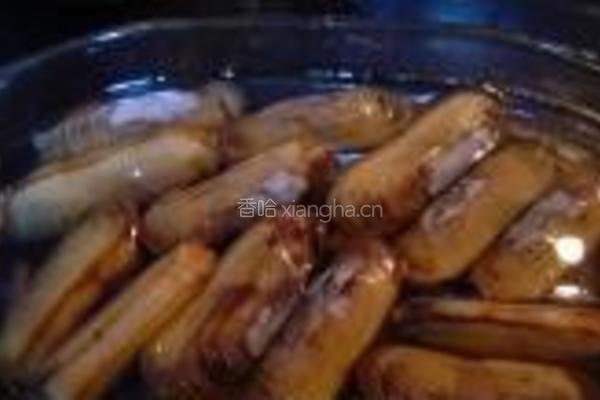 老酒炖蛏的做法图解2