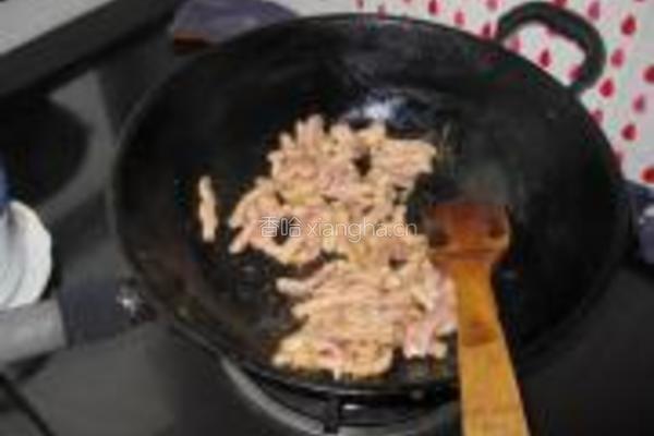 绿豆芽炒肉的做法图解4