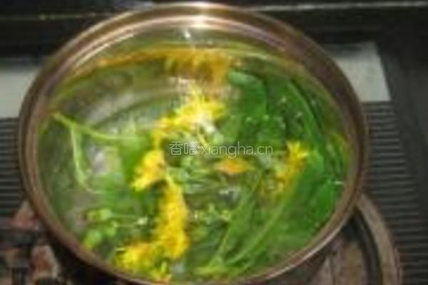 蒲公英红豆糯米粥的做法图解2