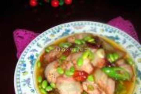 鲜黄豆炒腊肉的做法图解9
