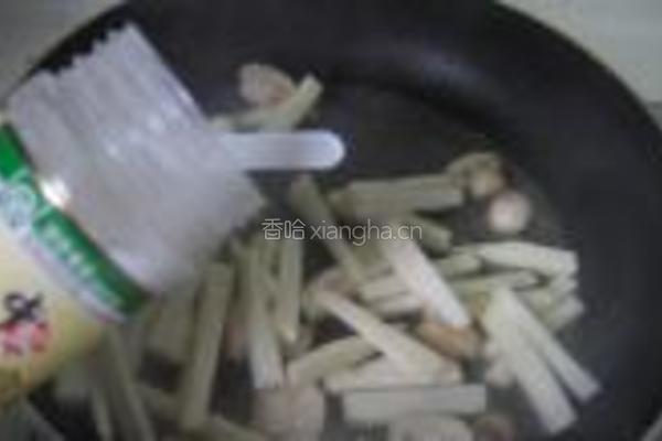茭白炒口蘑的做法图解5