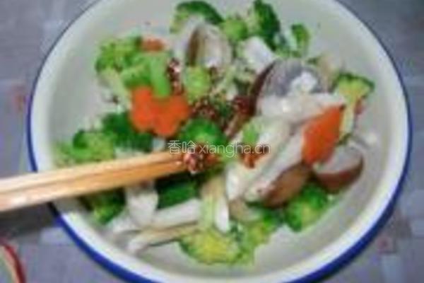 西兰花拌蘑菇的做法图解12