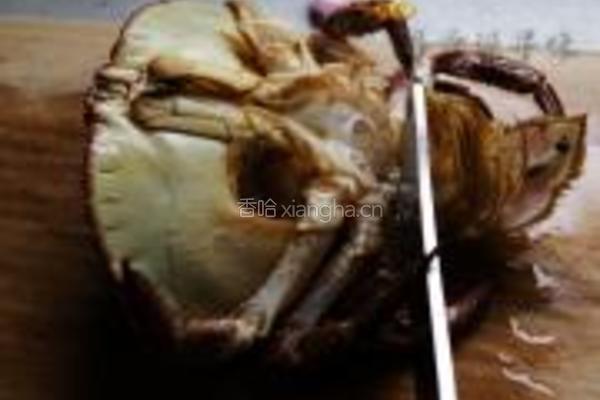 黄道蟹蒸米粉的做法图解7