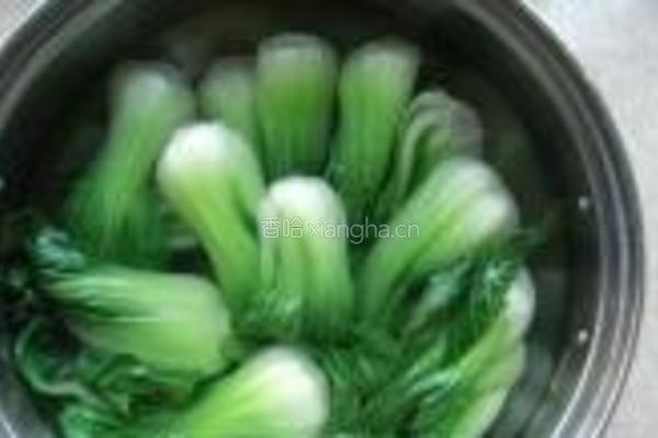 海米香菇扒油菜的做法图解4