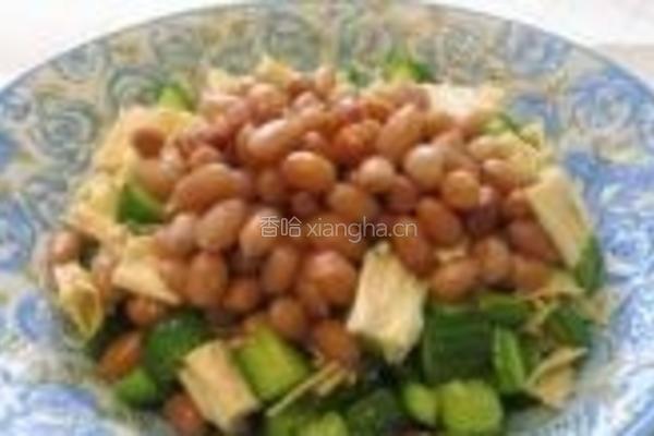 腐竹黄瓜清拌花生米的做法图解15