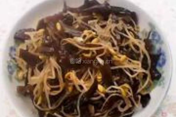 黄豆芽炒木耳的做法图解11