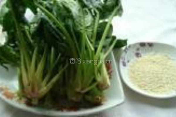芝麻菠菜的做法图解1