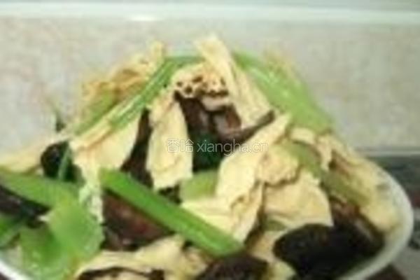 香菇炒腐竹的做法图解9