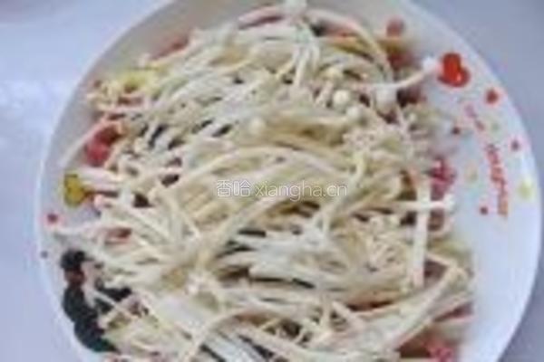 金针菇蒸娃娃菜的做法图解7