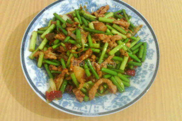 蒜苗肉丝
