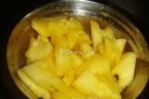 菠萝白菜炒肉的做法图解4